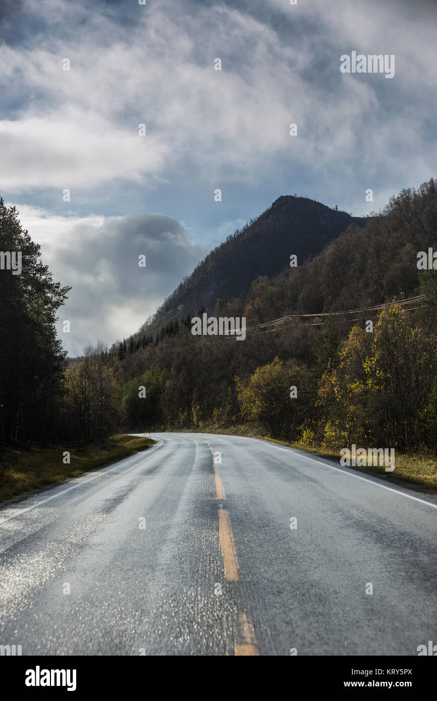 A rural road in Sweden Stock Photo