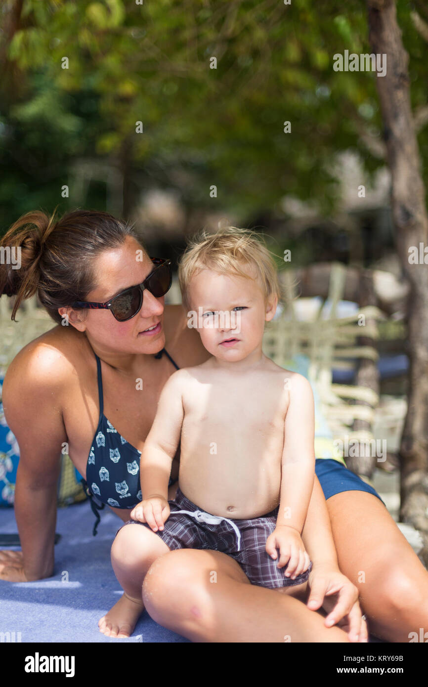 mother and son swimwear