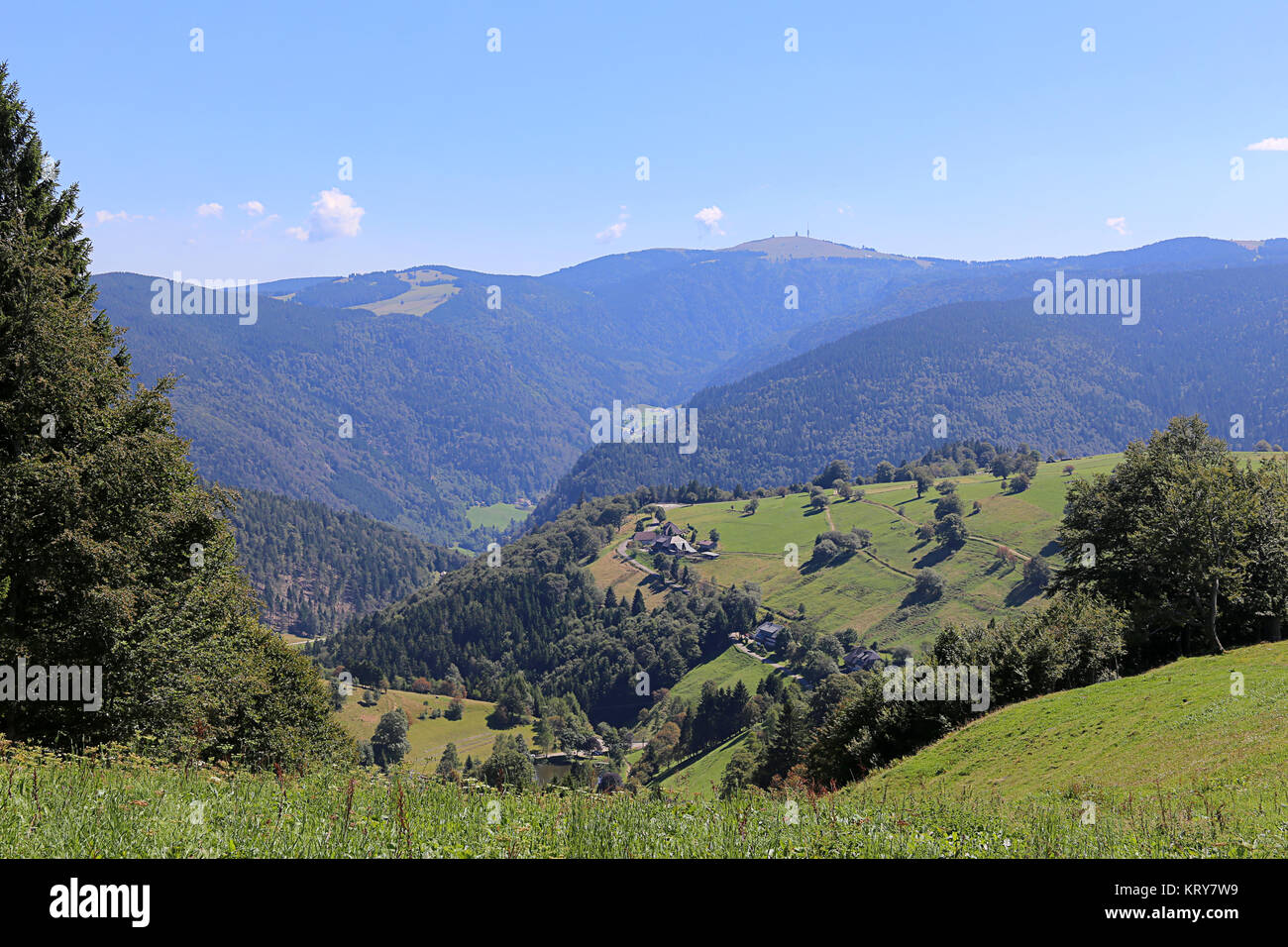 view from the schauinsland to the feldberg Stock Photo