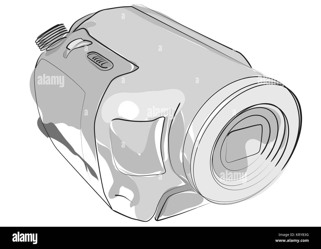 abstract camcorder on white Stock Photo