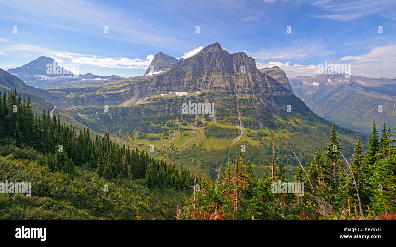 Colorful Peaks from an Alpine View Stock Photo