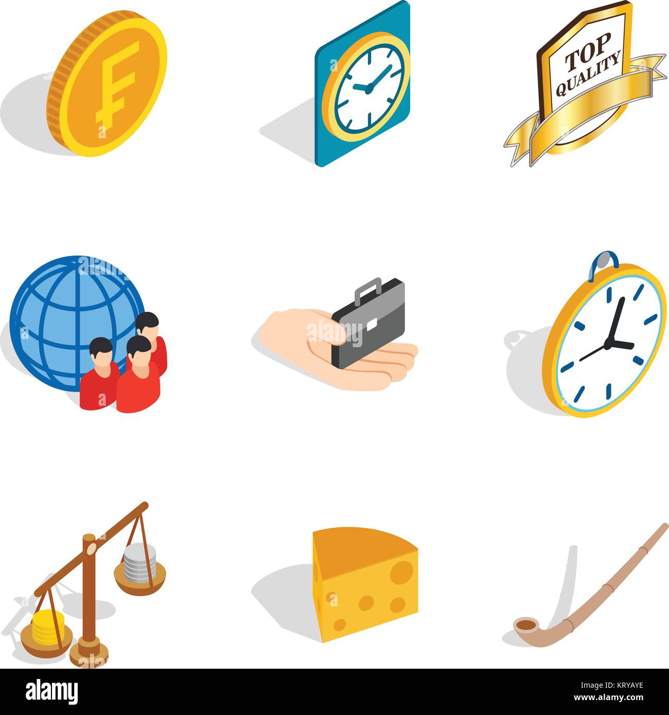 Compensation icons set, isometric style Stock Vector Image & Art - Alamy