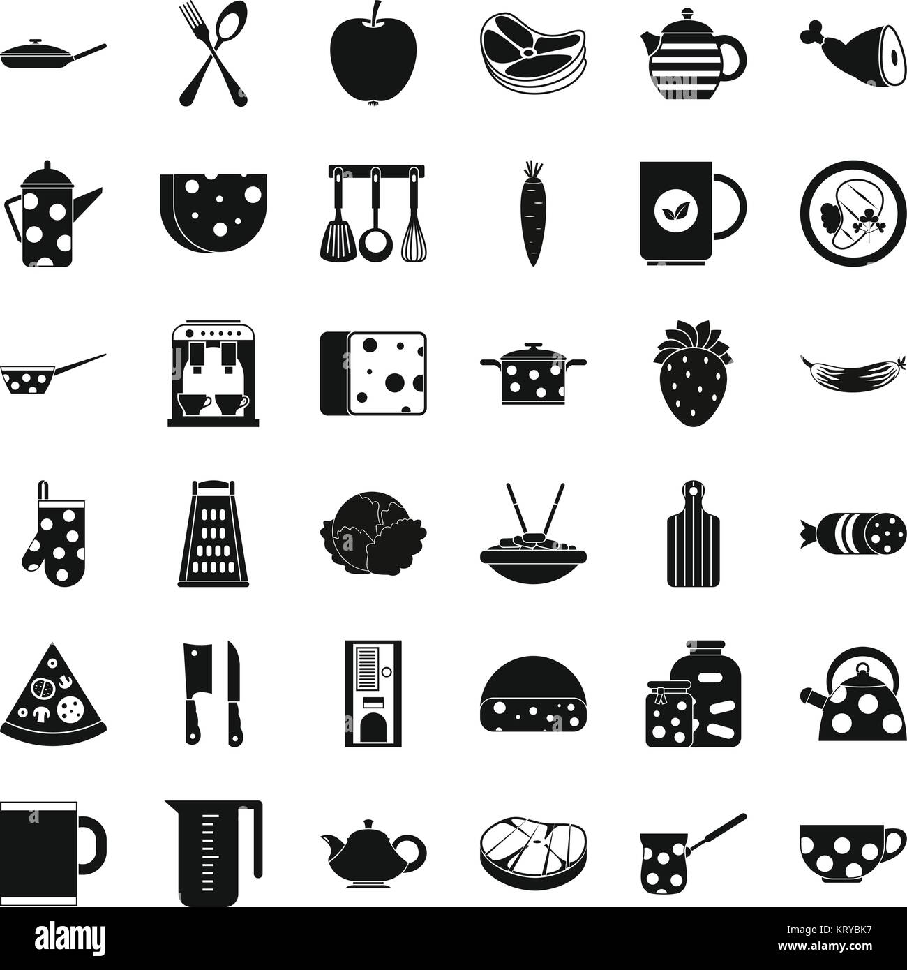 Restaurant icons set, simple style Stock Vector Image & Art - Alamy