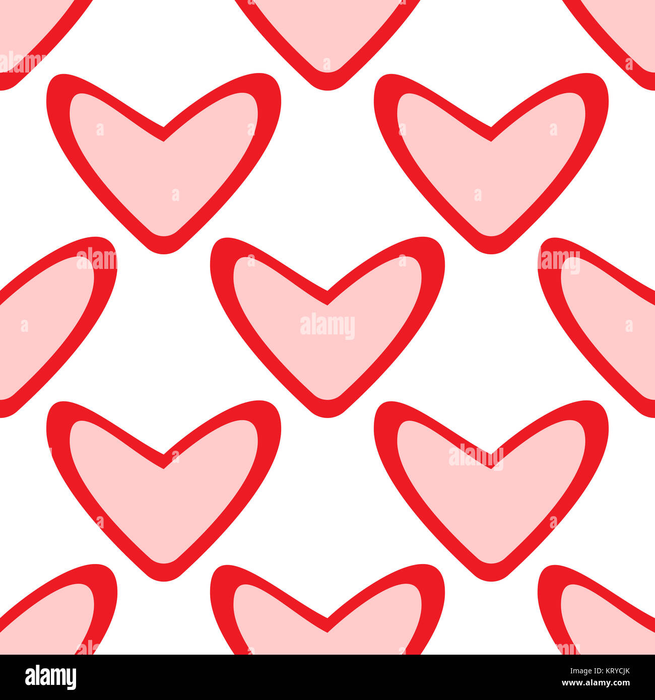 Seamless pattern with hearts on white Stock Photo - Alamy