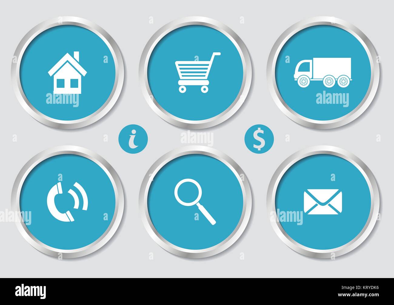 Shopping icons Stock Photo