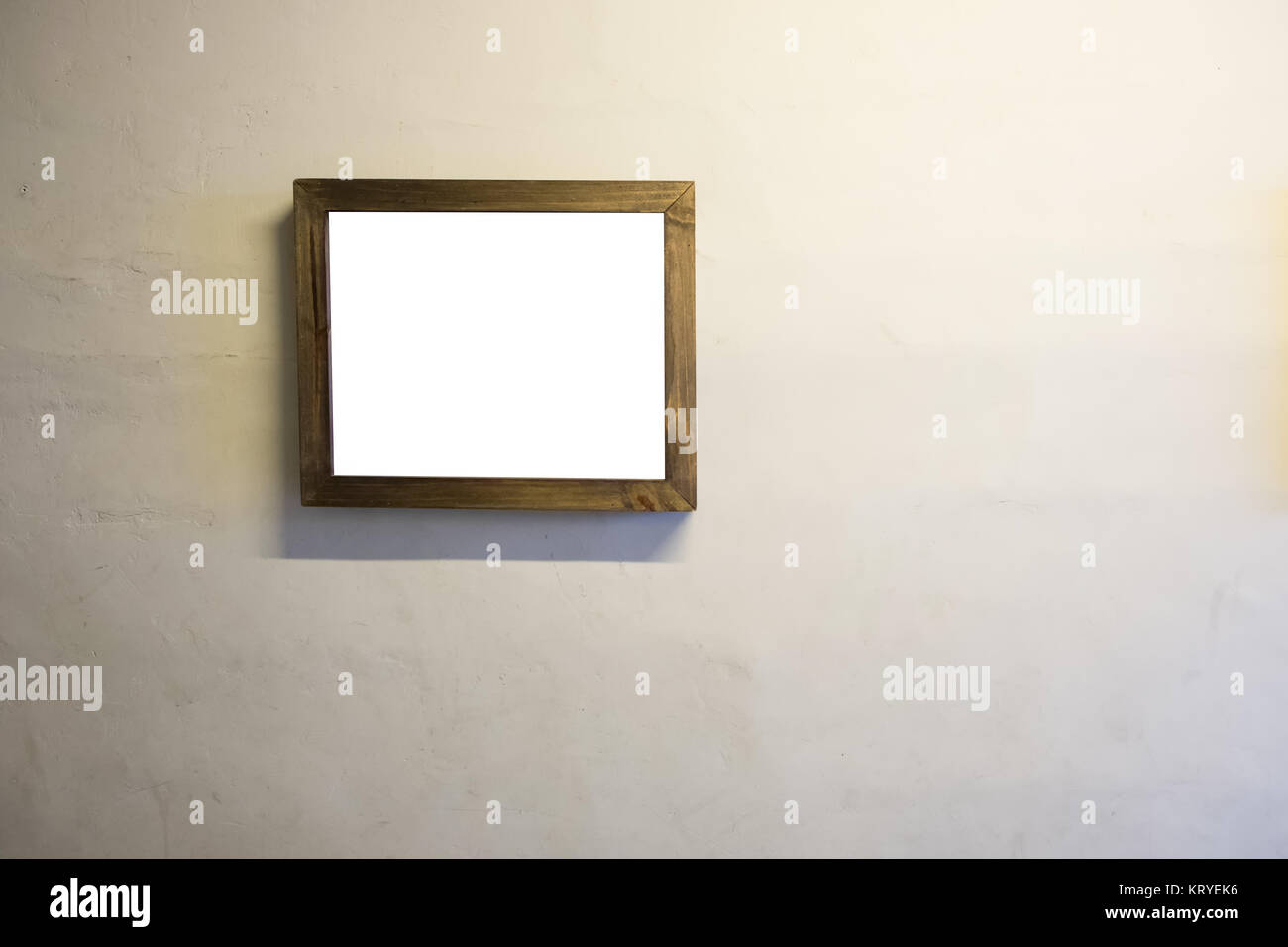 Empty screen display of photo frame on wall Stock Photo - Alamy