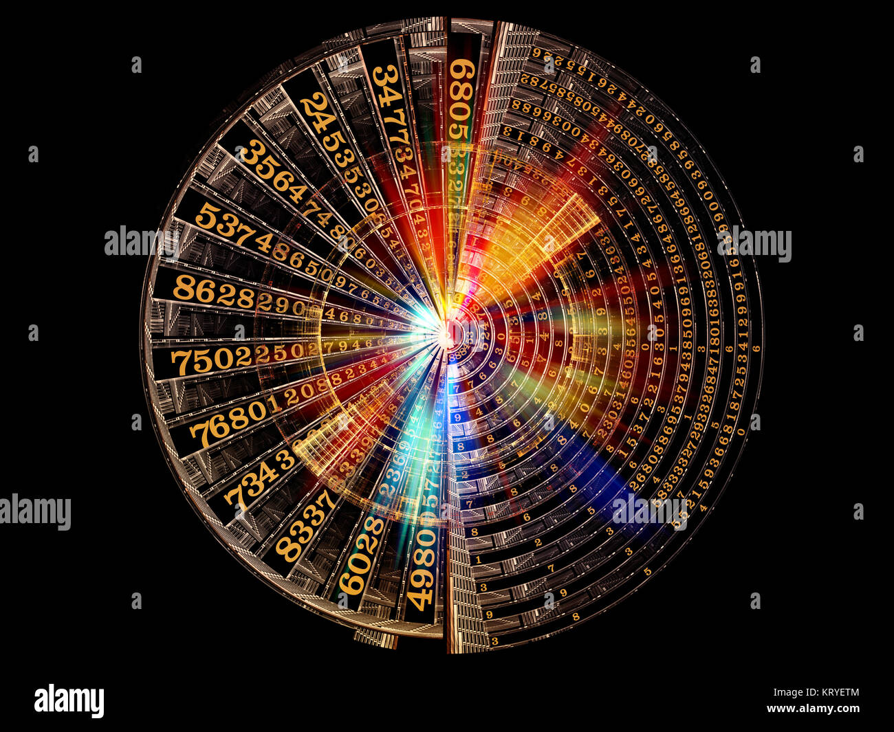 Processing World of Numbers Stock Photo - Alamy