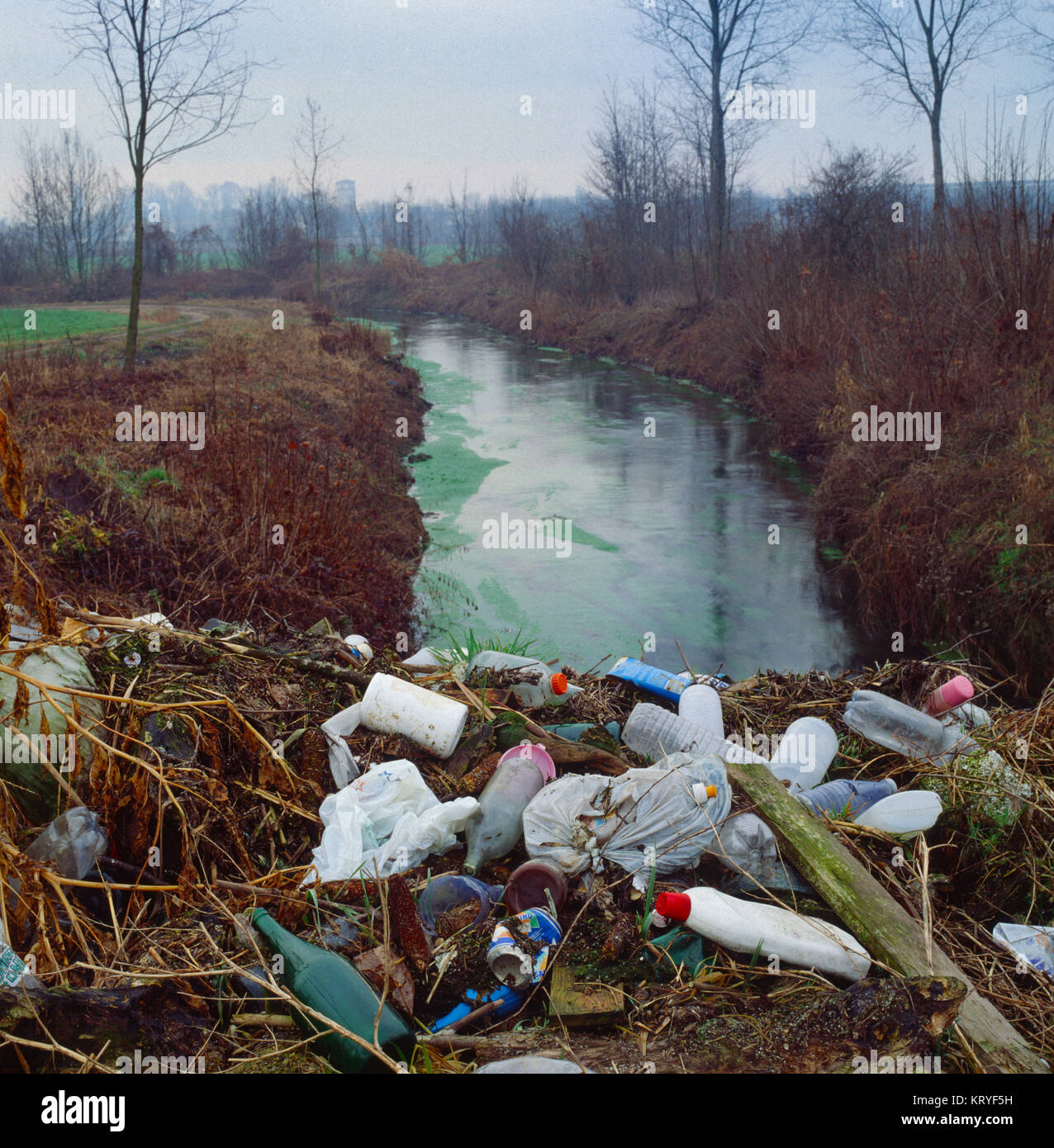 Italy, Lombardy, Province of Cremona, Water Pollution Stock Photo Alamy