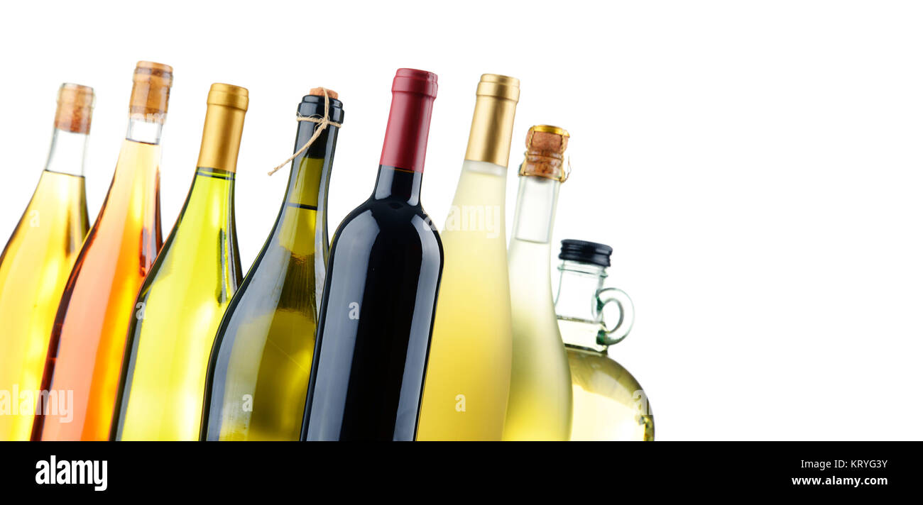 Composition with assorted bottles of wine Stock Photo Alamy