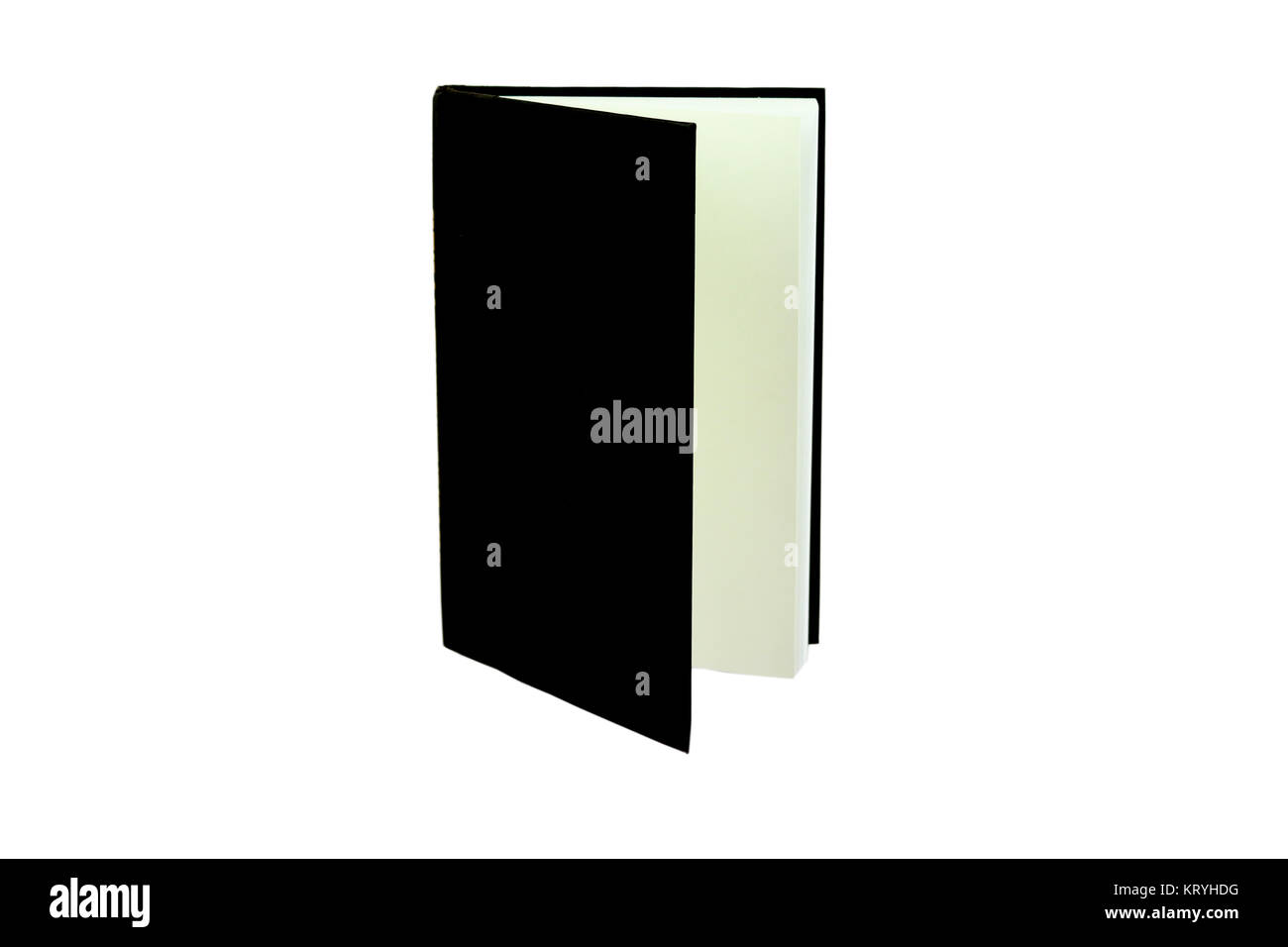 Blank hard cover book isolated on white Stock Photo