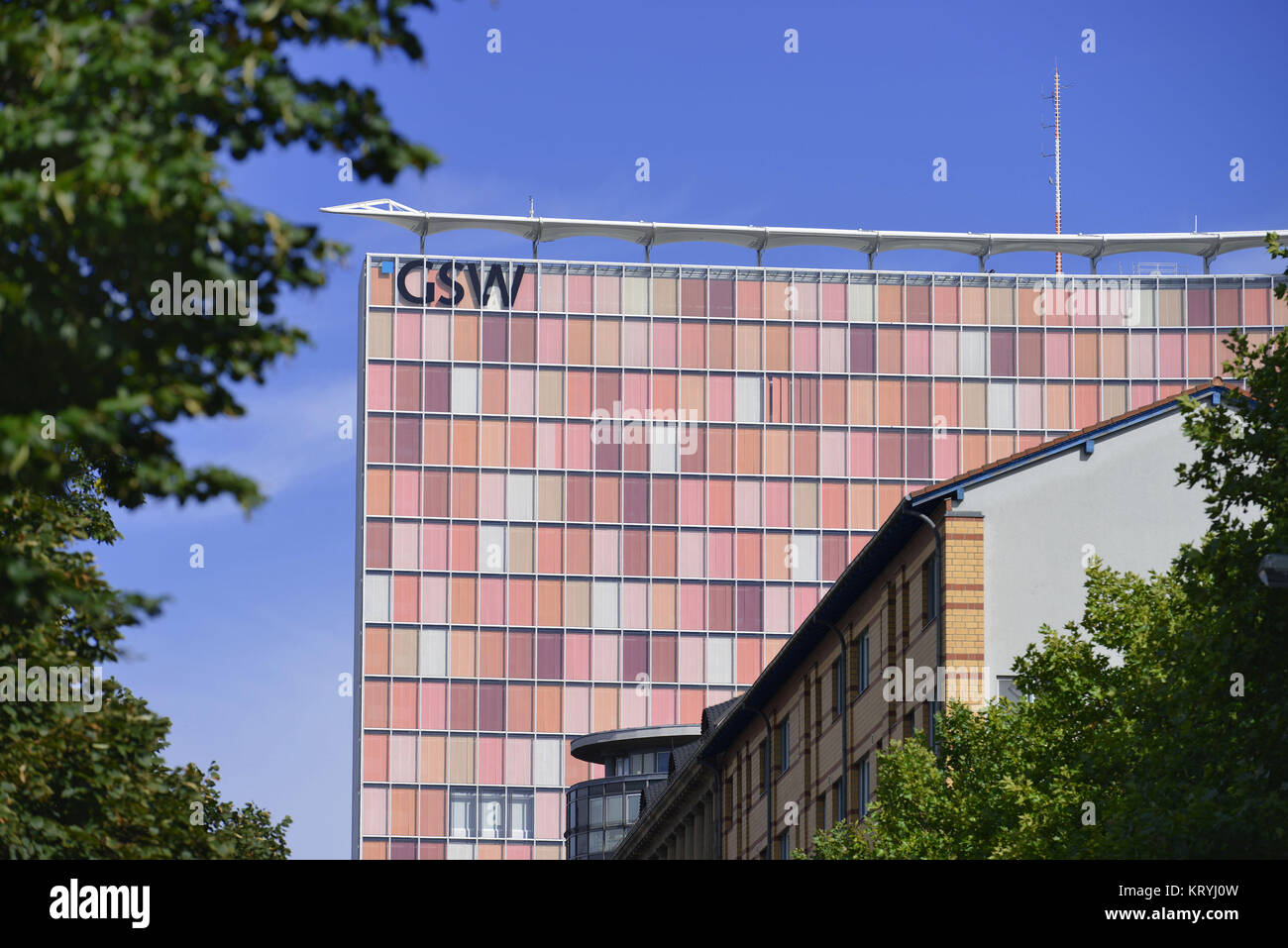 GSW Real estate, Charlottenstrasse, cross mountain, Berlin, Germany, GSW Immobilien, Kreuzberg, Deutschland Stock Photo