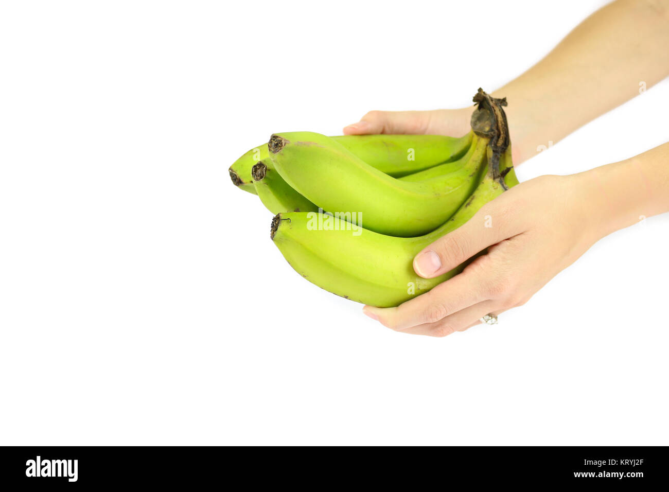 Woman's hands giving away some nutrient rich bananas Stock Photo Alamy