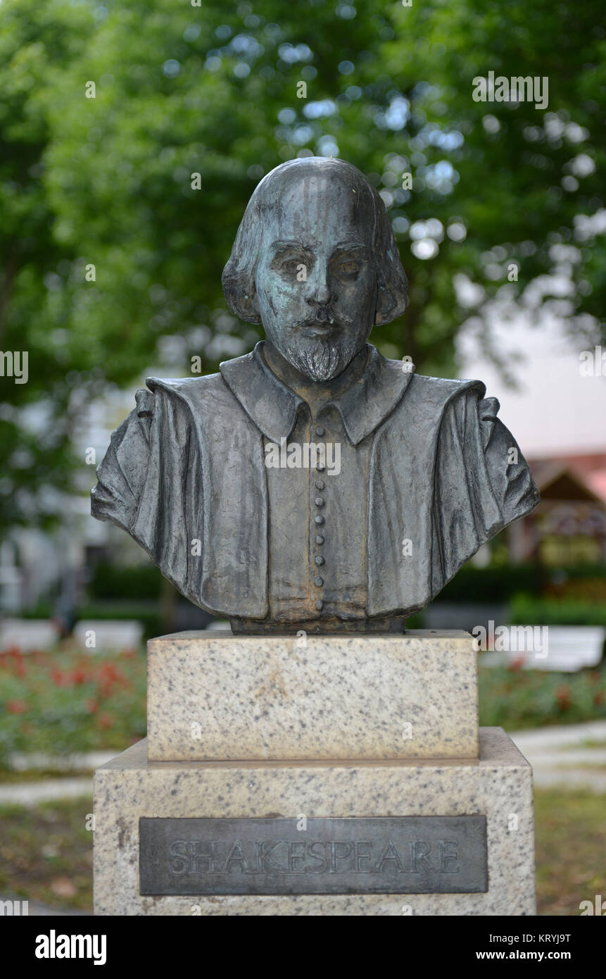 Bust, William Shakespeare, Bismarckstrasse, Charlottenburg, Berlin, Germany, Bueste, Deutschland Stock Photo