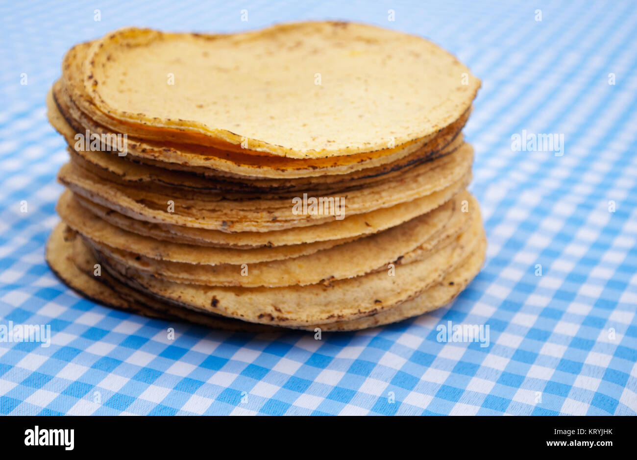 Stack of hand made Mexican Tortillas Stock Photo Alamy