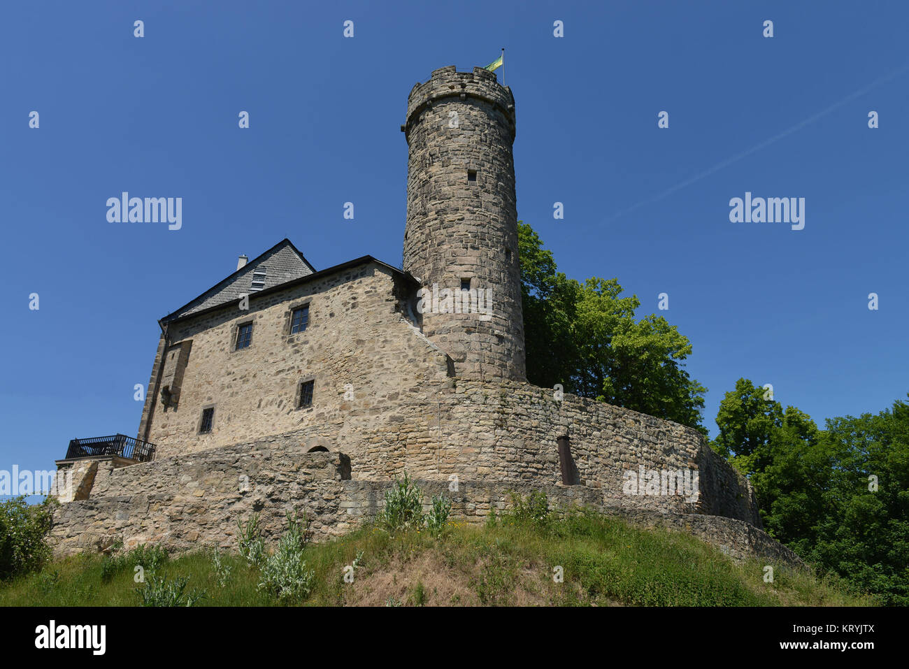 Castle grab stone, bath Shining castle, Thuringia, Germany / Thuringia ...