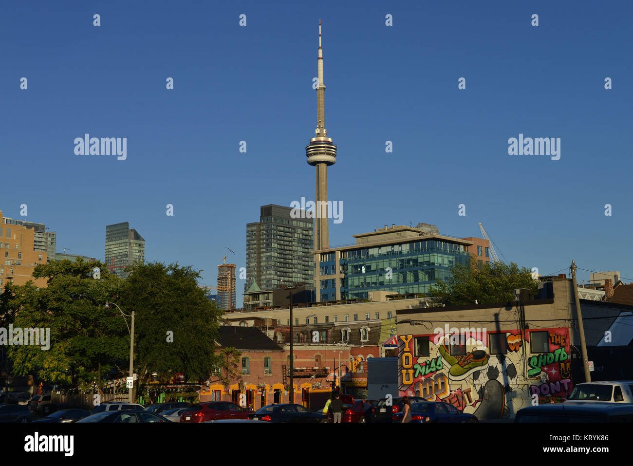 CN Tower, Downtown, Toronto, Ontario, Canada, Kanada Stock Photo