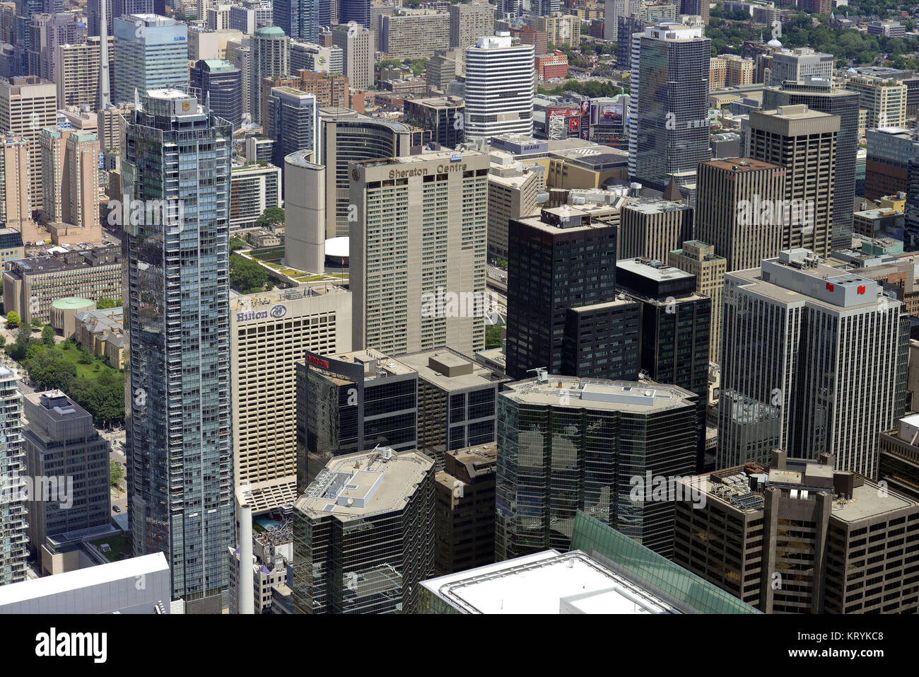 High rises, Financial District, Downtown, Toronto, Ontario, Canada / high rises, Hochhaeuser, Kanada / Hochhäuser Stock Photo