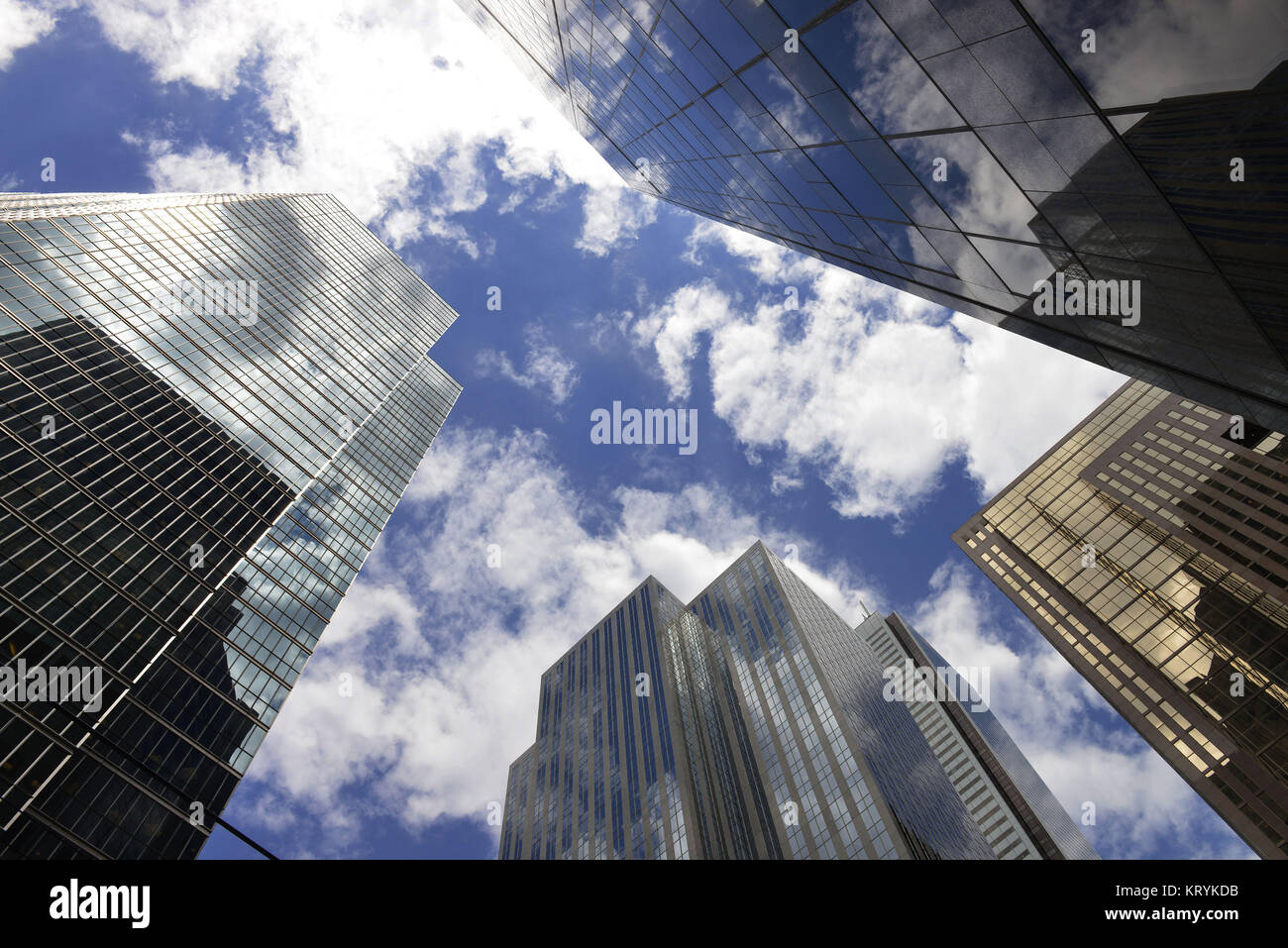 High rises, Financial District, Downtown, Toronto, Ontario, Canada / high rises, Hochhaeuser, Kanada / Hochhäuser Stock Photo