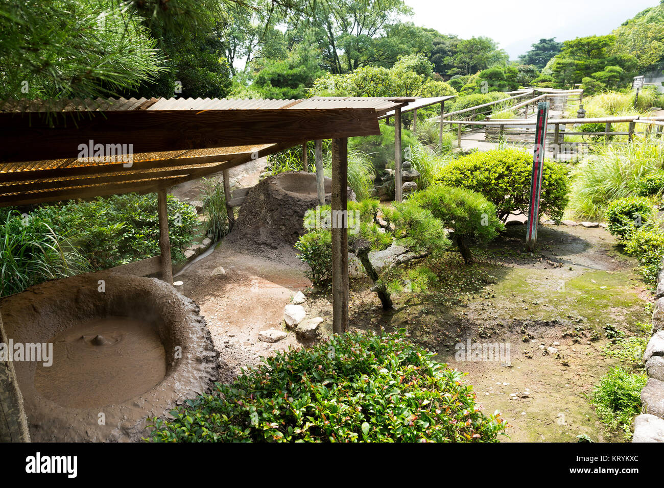 Mud hell in Beppu city Stock Photo