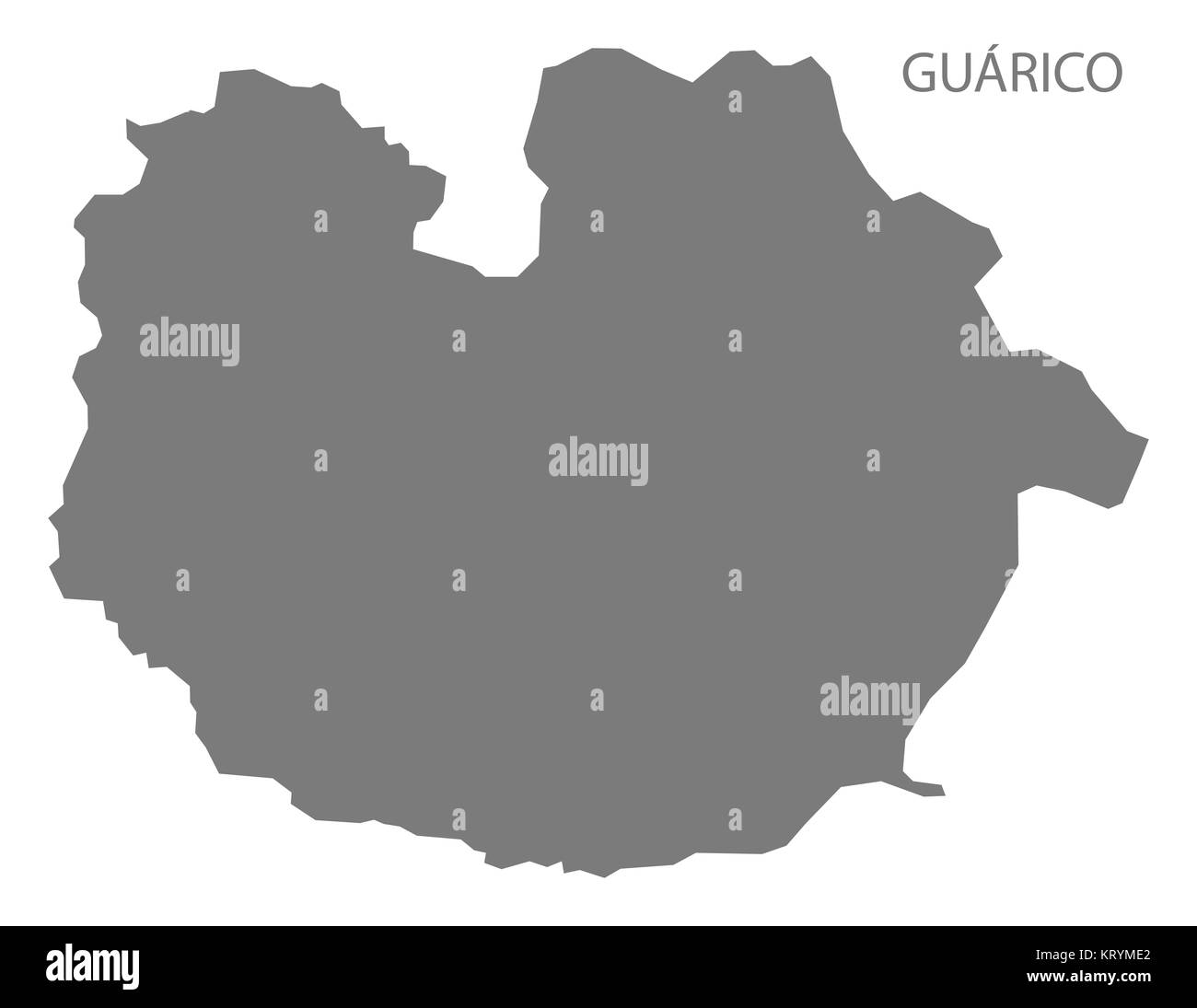 Guarico Venezuela Map grey Stock Photo