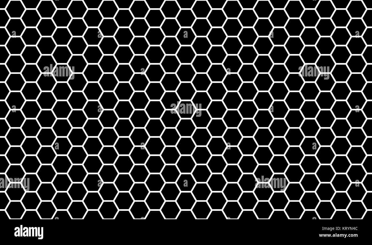 honeycomb white black Stock Photo