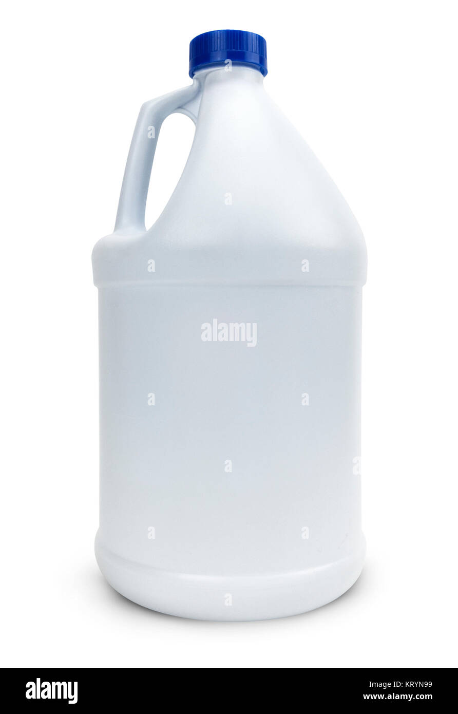White empty plastic bottle on white background Stock Photo - Alamy