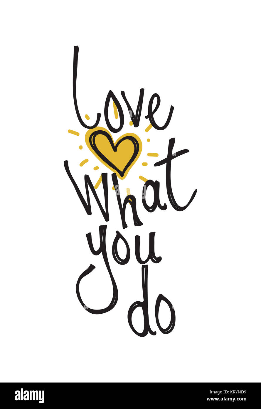 Love what you do. Color inspirational vector illustration Stock Photo ...