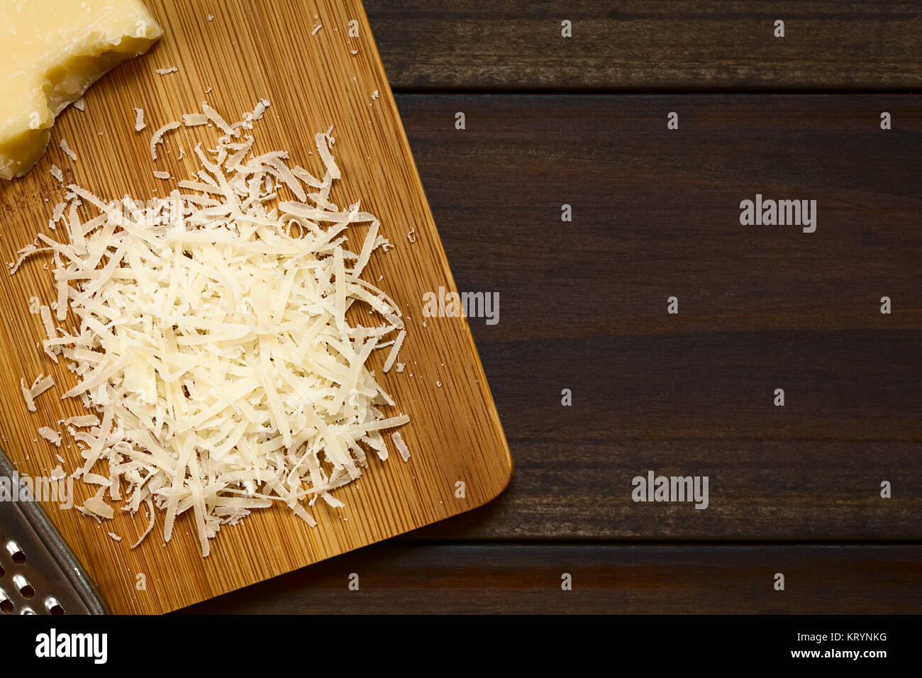Grated Parmesan-like Hard Cheese Stock Photo