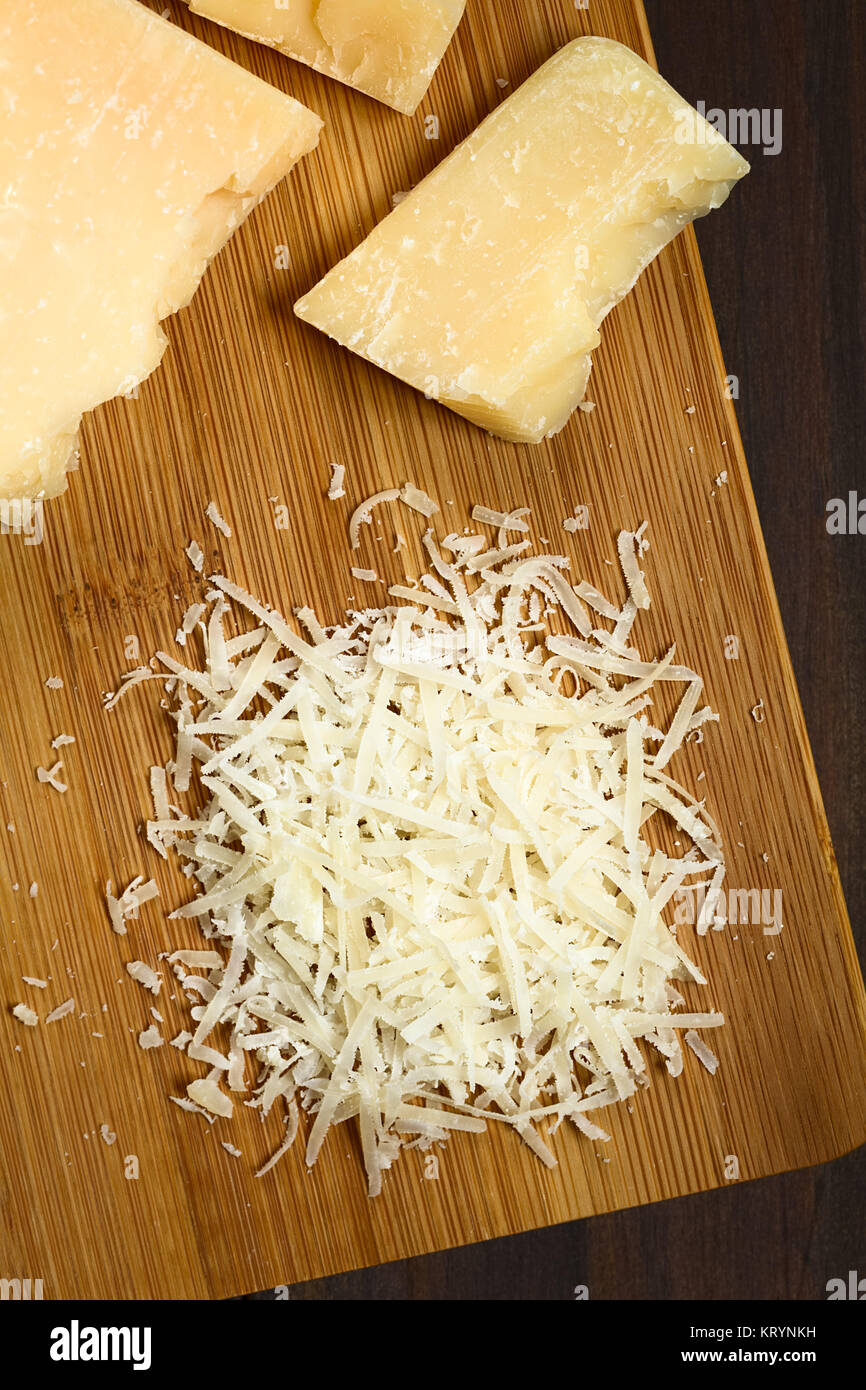 Grated Parmesan-like Hard Cheese Stock Photo