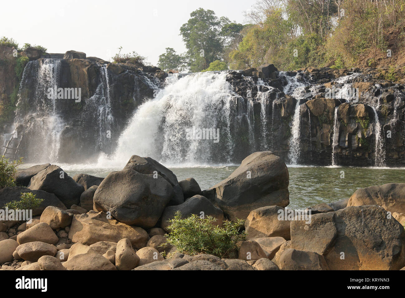 Tad Lo Wasserfall, Bolaven Plateau, Laos, Asien Stock Photo