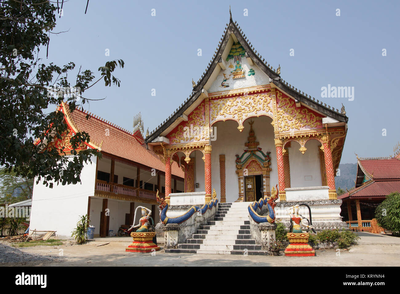Tempel Wat That, Vang Vieng, Laos, Asien Stock Photo