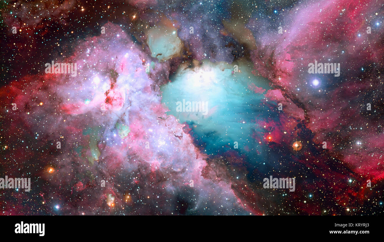 Nebula and galaxies in deep space. Elements of this image furnished by ...