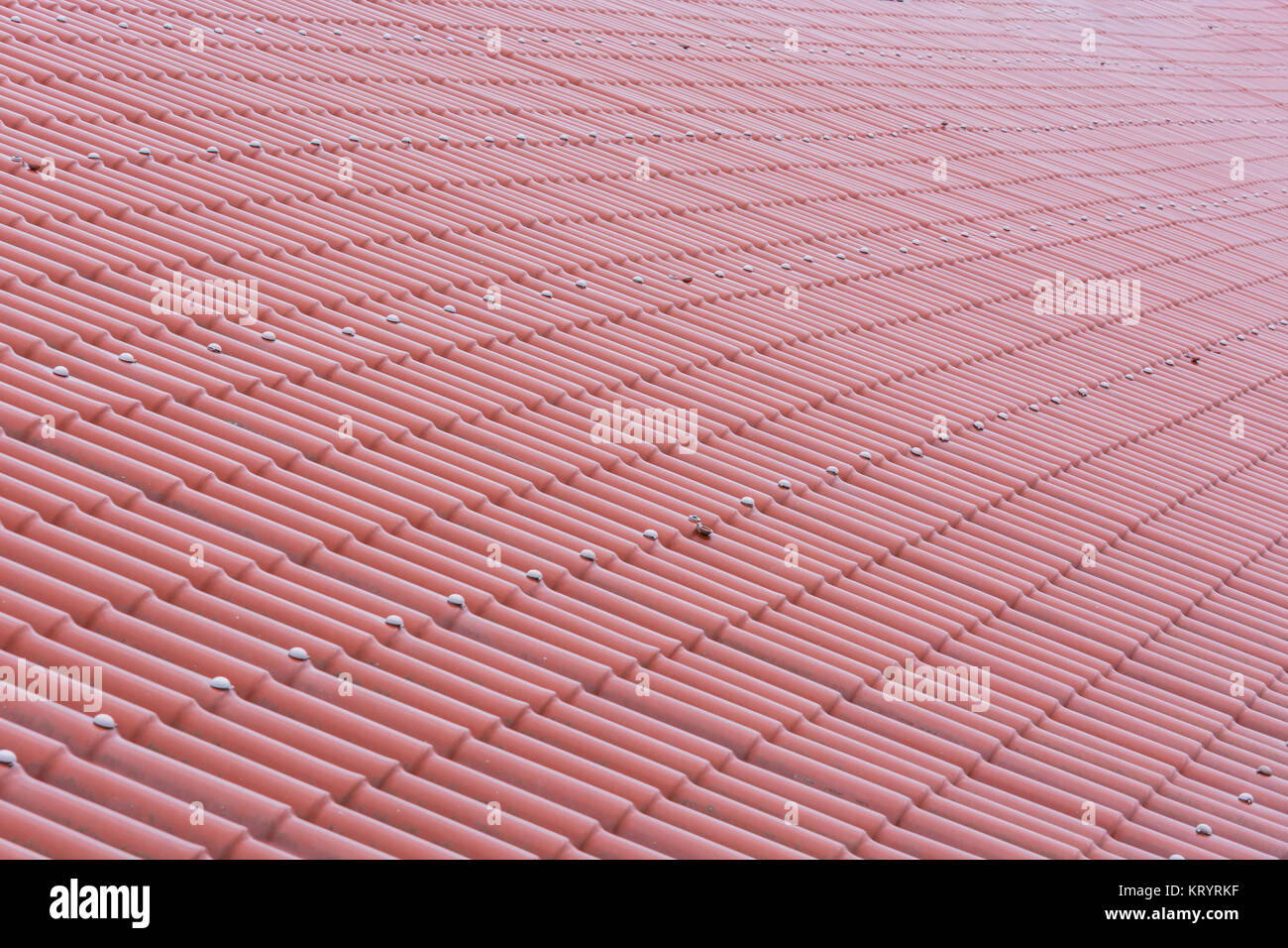 pattern of a red tile roof Stock Photo
