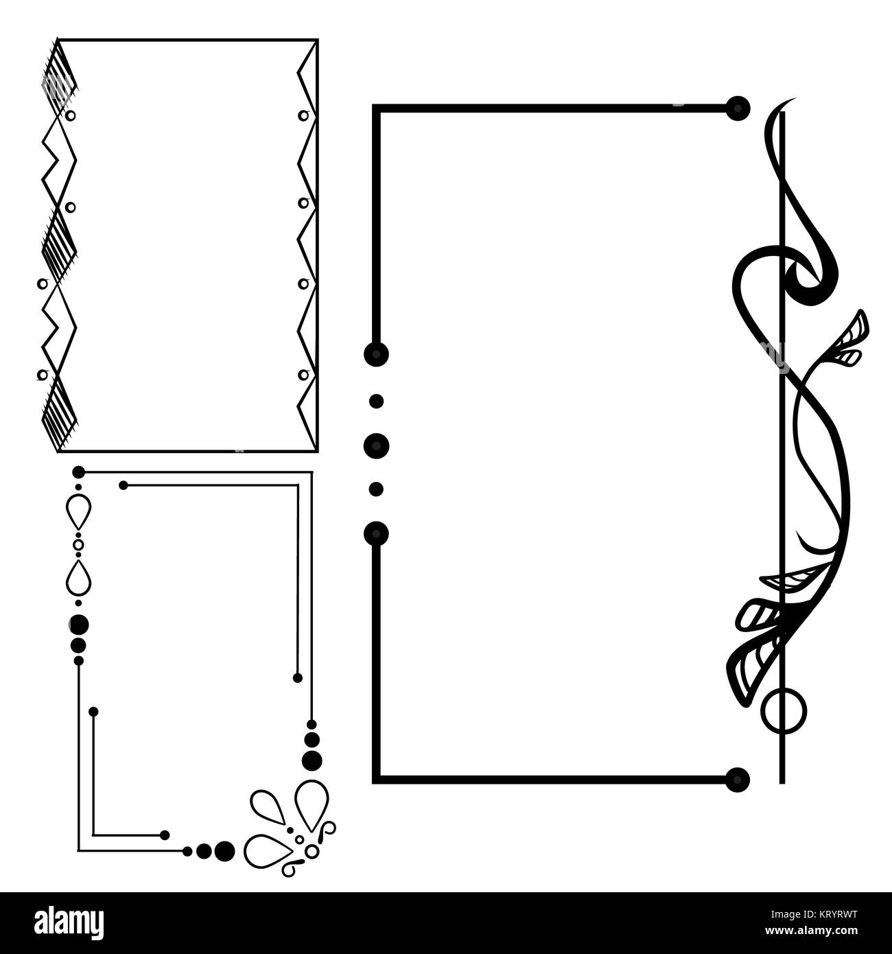 Decorative vintage frames set Stock Photo Alamy