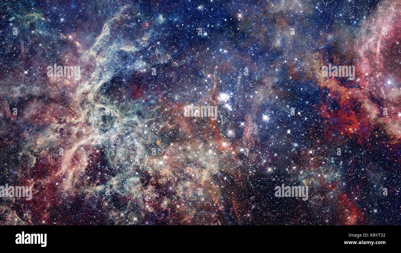 High definition star field background. Elements of this image furnished by NASA. Stock Photo