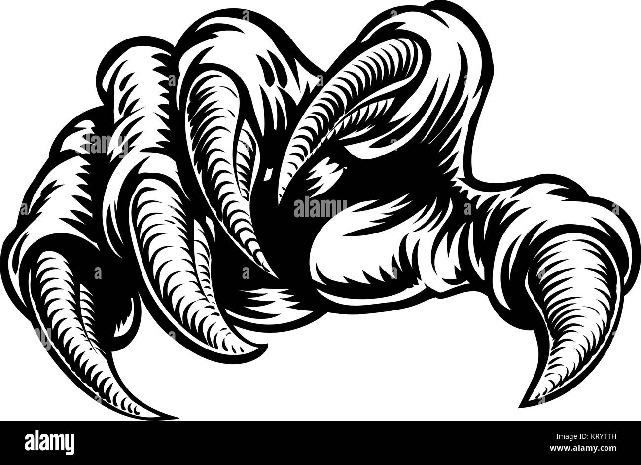 Claw Hand Monster Talons  Stock Vector
