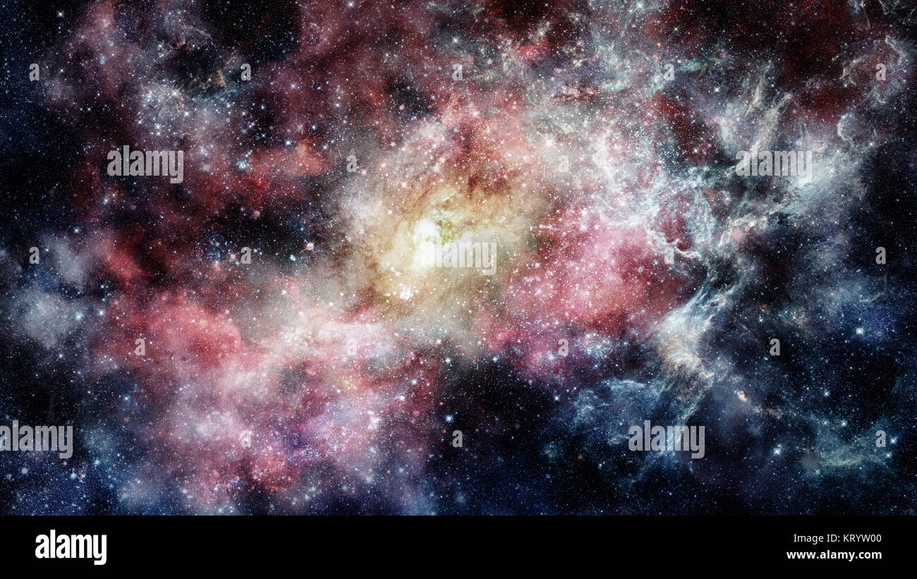 Shiny stars and galaxy space. Elements of this image furnished by NASA. Stock Photo