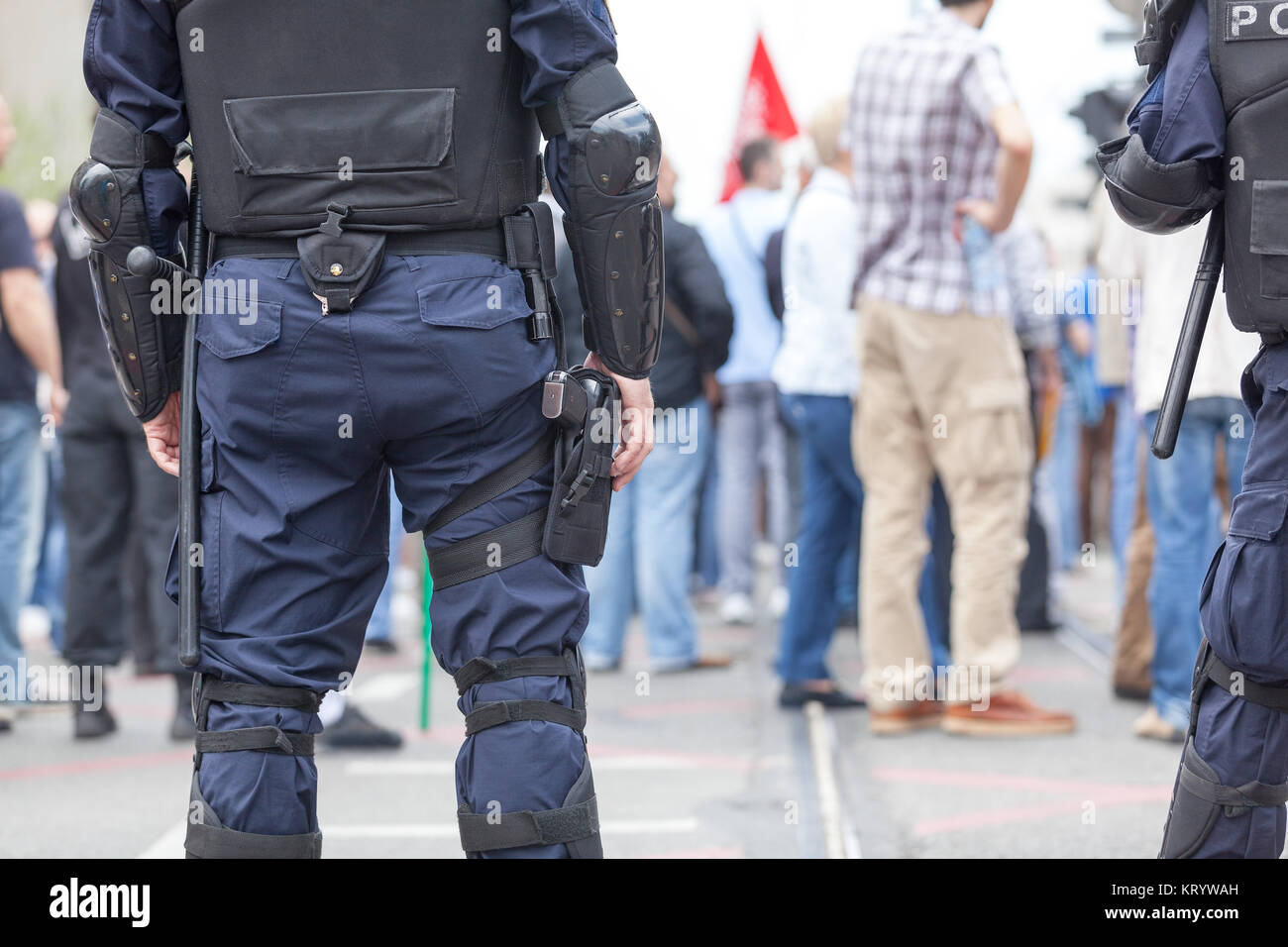 Police officers at street protest. Law enforcement Stock Photo - Alamy