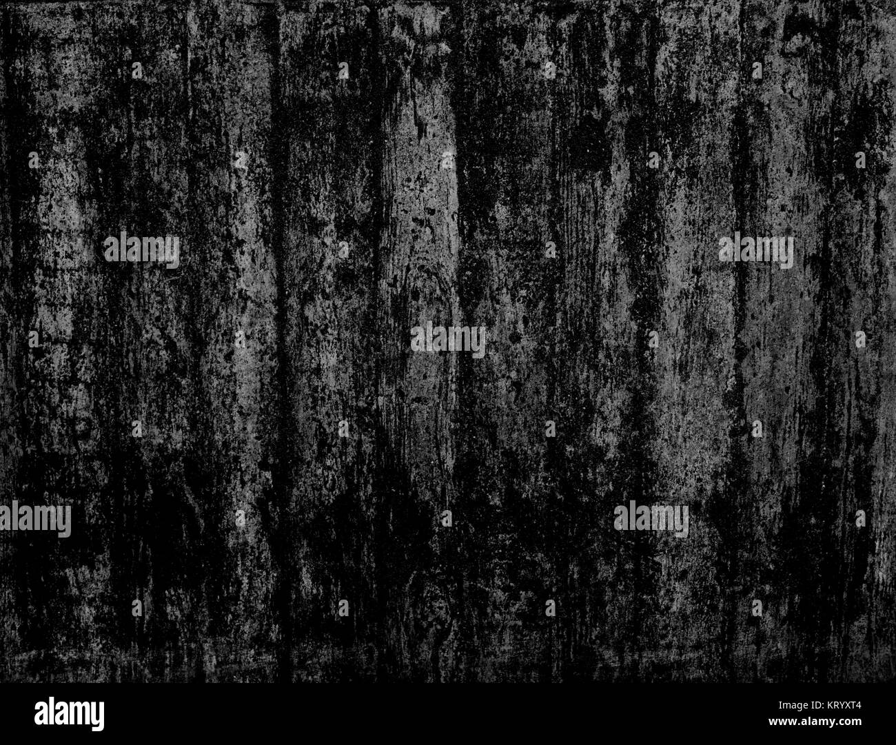 Sehr dreckiger verschmutzter Hintergrund mit Kratzern und schwarzer dunkler Farbe Stock Photo