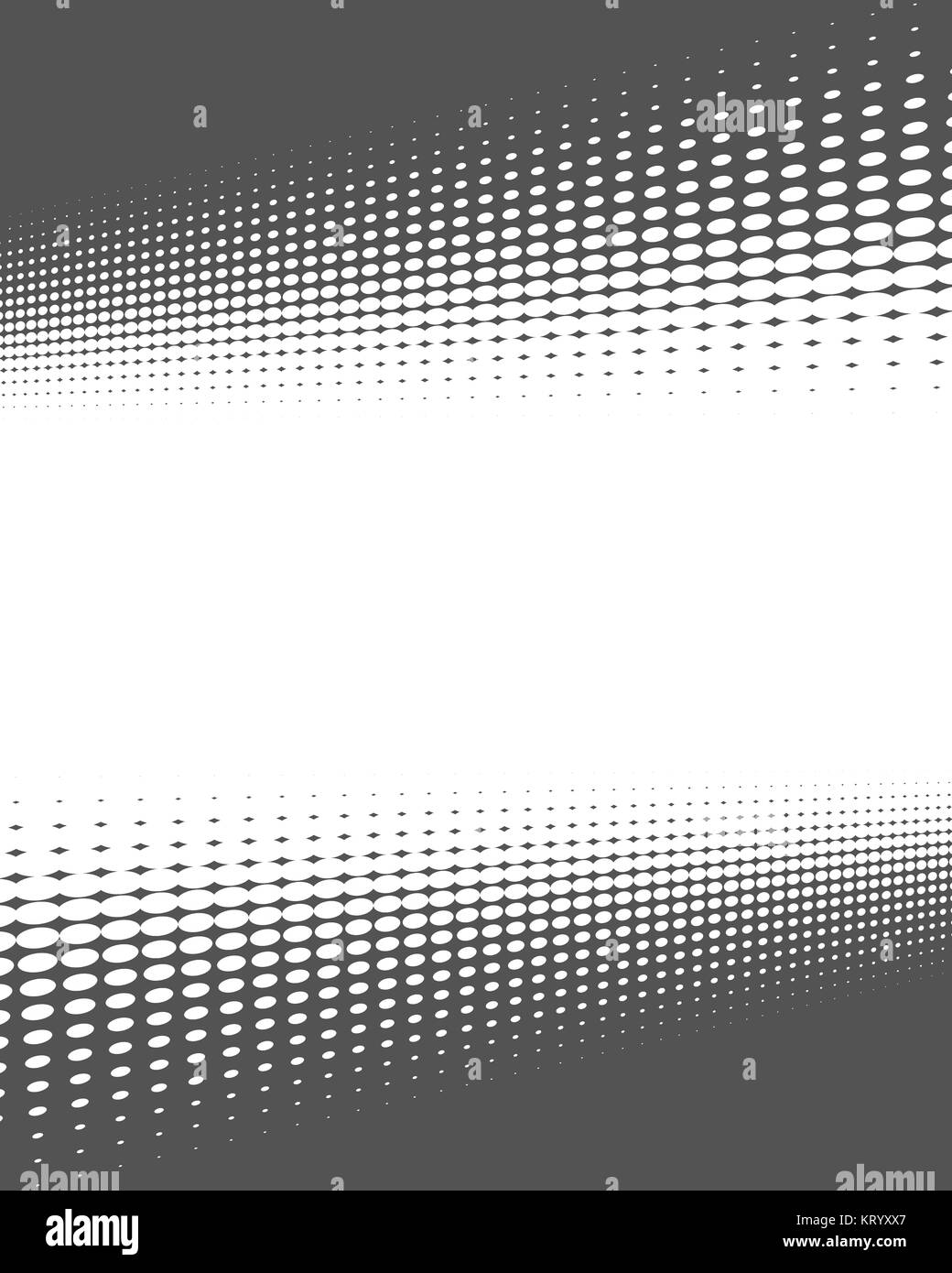 Hintergrund mit Rahmen aus verzerrten grauen Punkten und freier weißer Fläche Stock Photo