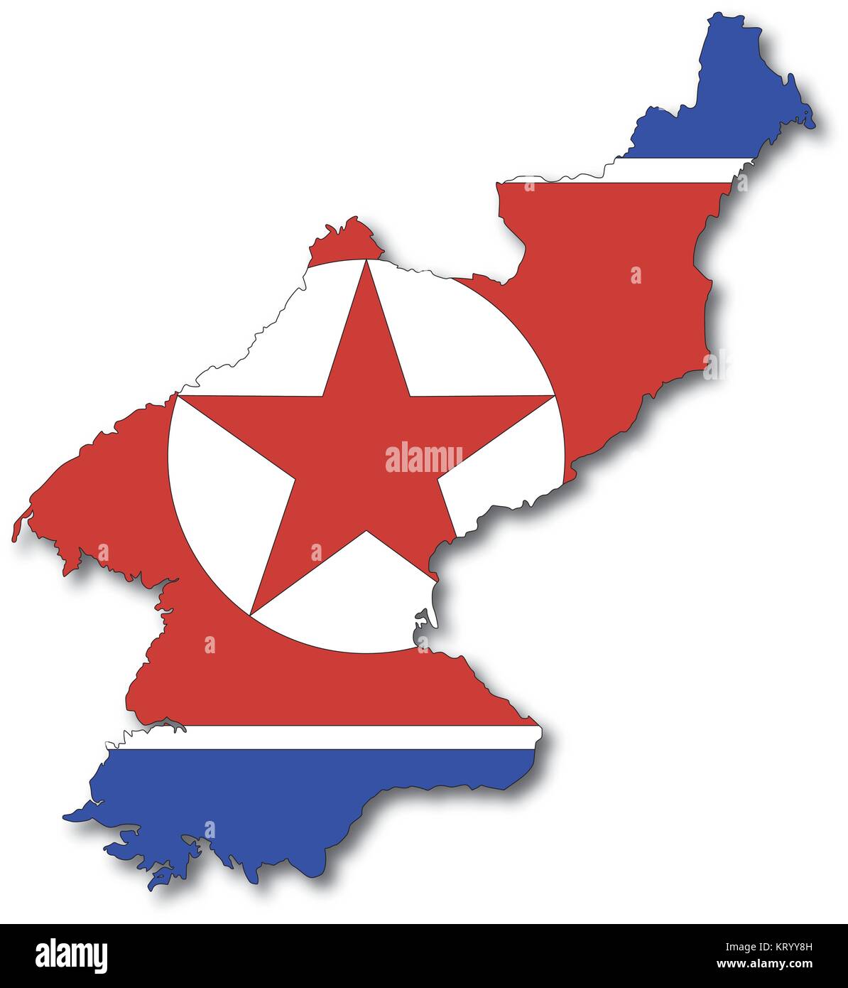 North Korea Map Flag Vector Flag Map Of North Korea Stock Vector Image & Art - Alamy