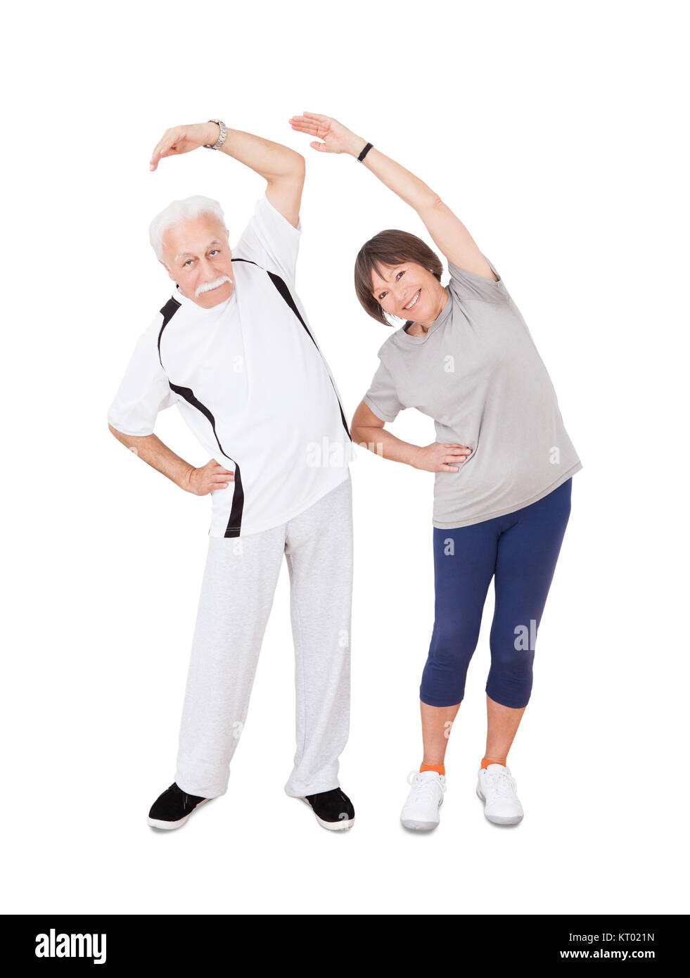 Active Senior Couple Doing Fitness Stock Photo - Alamy