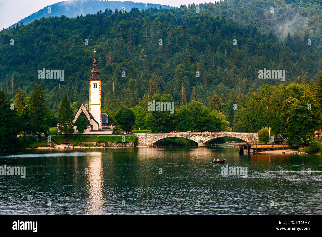 Church of St John the Baptist, Bohinj Lake Stock Photo - Alamy