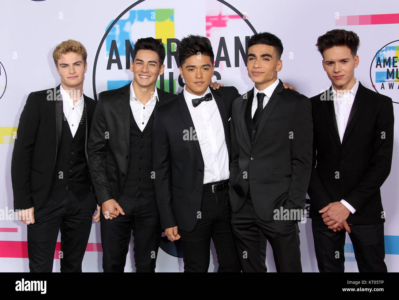 American Music Awards 2017 Arrivals held at the Microsoft Theater in Los Angeles, California  Featuring: Brady Tutton, Chance Perez, Drew Ramos, Sergio Calderon Jr., Michael Conor of ‘In Real Life’ Where: Los Angeles, California, United States When: 19 Nov 2017 Credit: Adriana M. Barraza/WENN.com Stock Photo