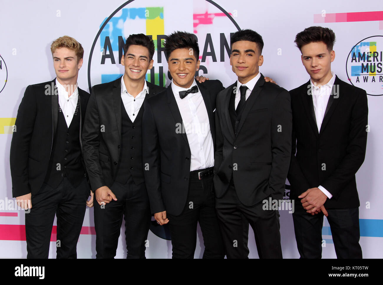 American Music Awards 2017 Arrivals held at the Microsoft Theater in Los Angeles, California  Featuring: Brady Tutton, Chance Perez, Drew Ramos, Sergio Calderon Jr., Michael Conor of ‘In Real Life’ Where: Los Angeles, California, United States When: 19 Nov 2017 Credit: Adriana M. Barraza/WENN.com Stock Photo
