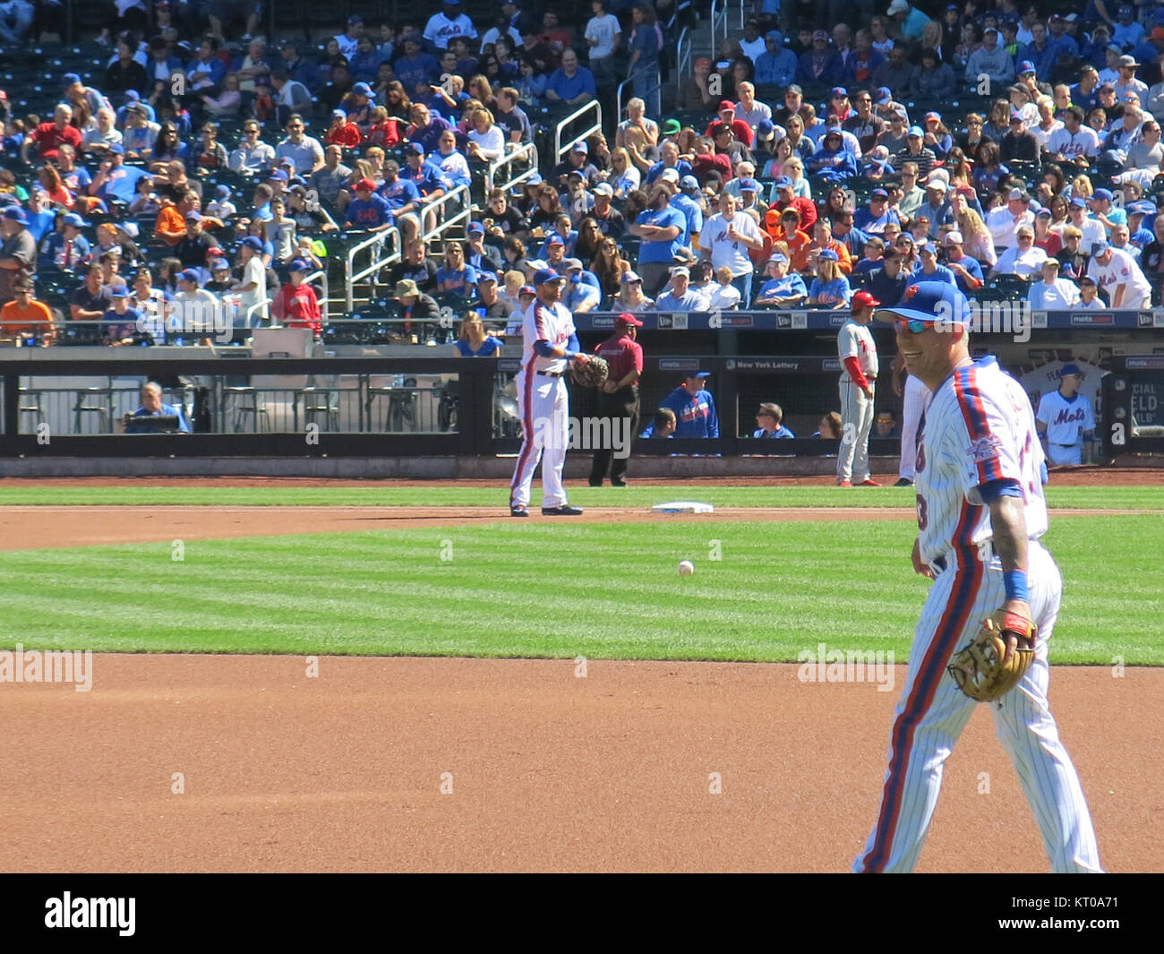The image captures AsdrÃºbal Cabrera and James Loney on September 25, 2016, during a Major League Baseball game, reflecting a moment from their careers in the MLB. Stock Photo