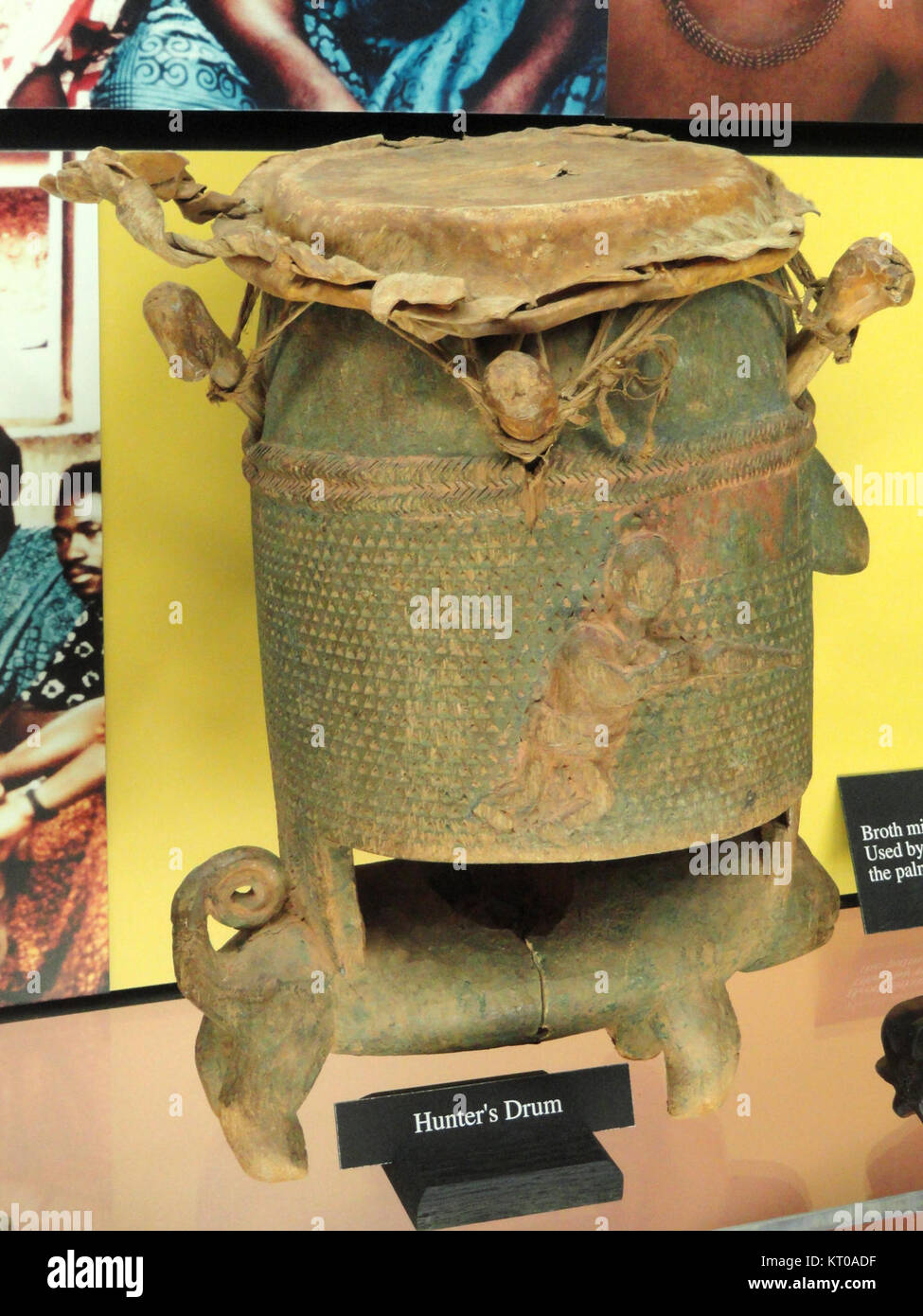 The Ashanti hunter's drum is a cultural artifact displayed at the ...