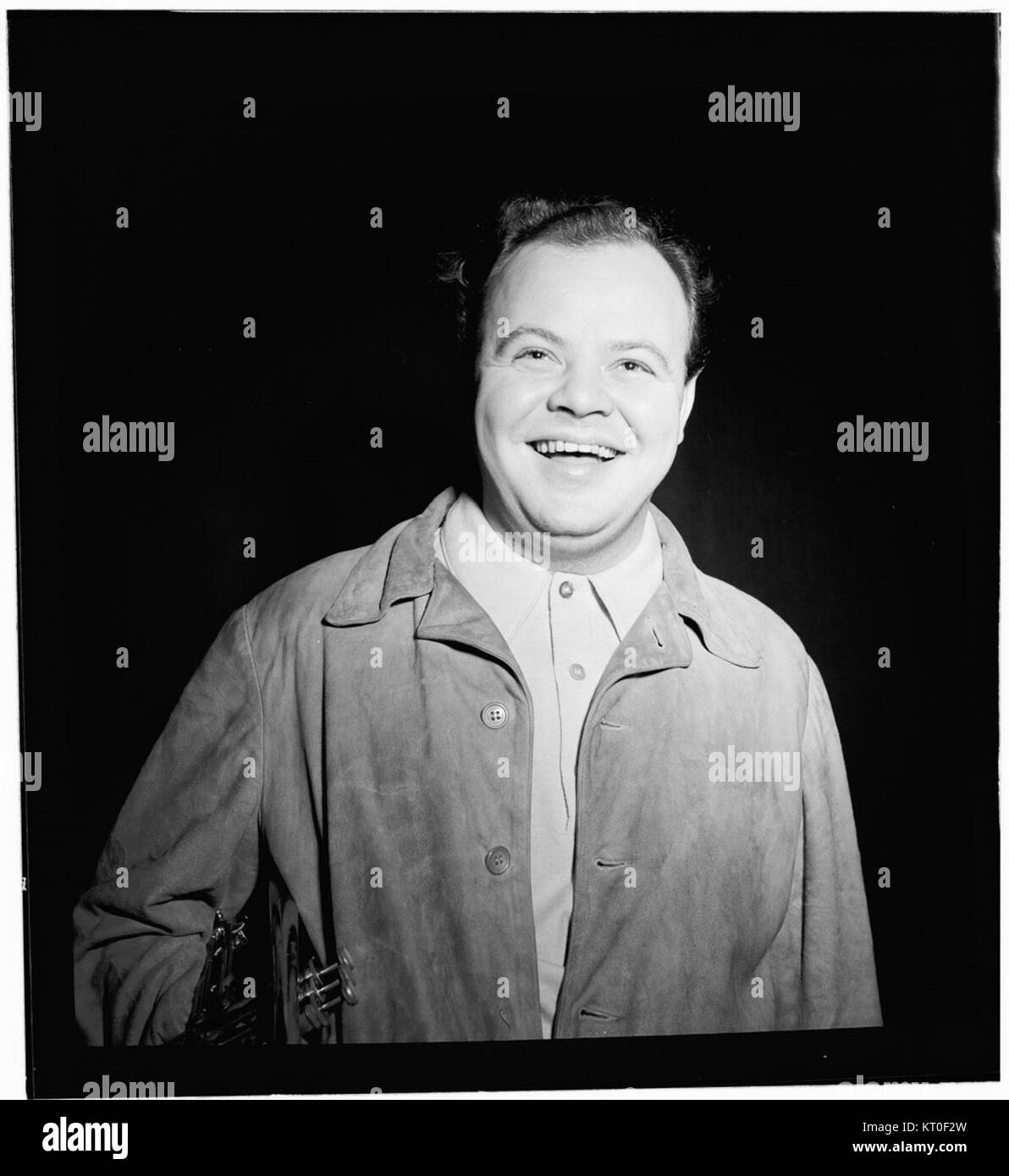 Billy Butterfield, an influential American trumpeter, known for his contributions to jazz and swing music. His career spanned several decades, leaving a lasting impact on American music history. Stock Photo