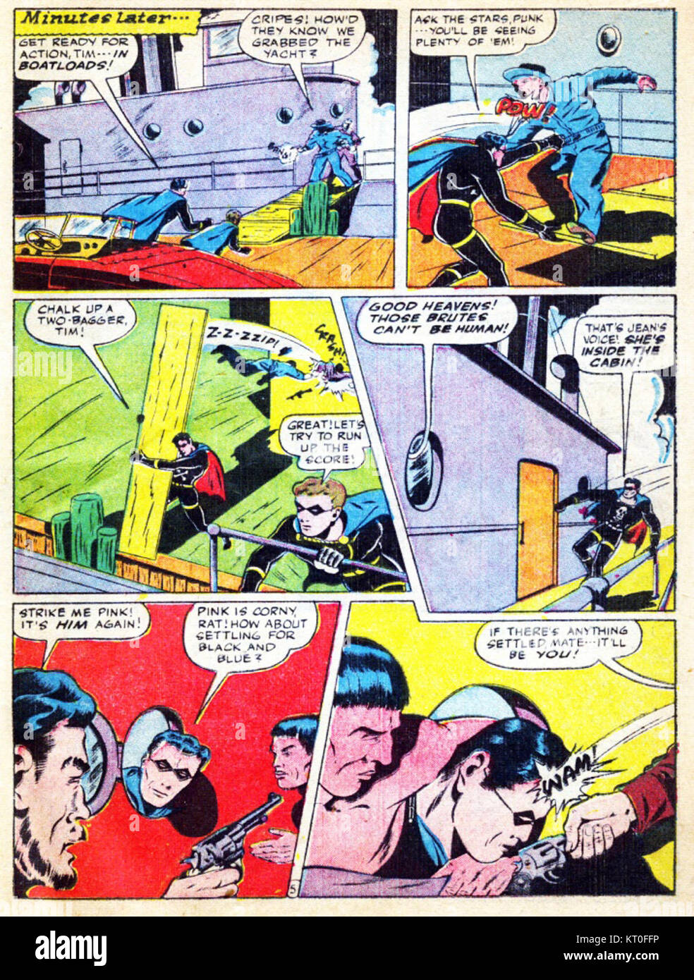 Black Terror is a comic book superhero character from the Golden Age of Comics, created by writer Richard E. Hughes, and was part of the anthology series from the 1940s. Stock Photo