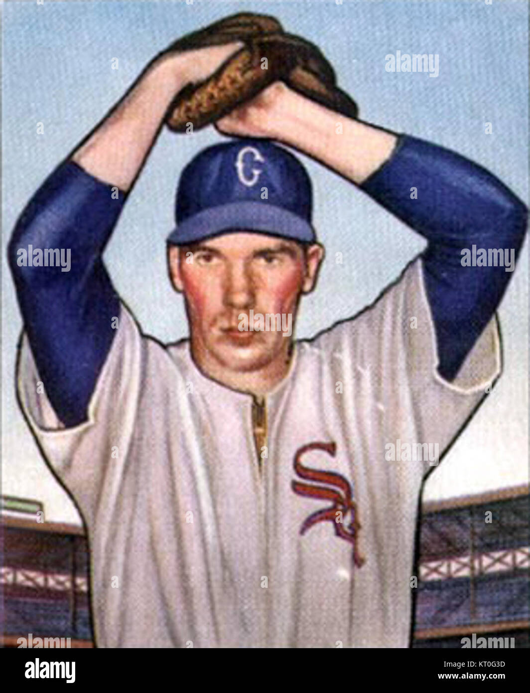 Bob Kuzava was a professional baseball pitcher in Major League Baseball (MLB), known for his career in the 1940s and 1950s. He played for teams like the New York Yankees and Washington Senators. Stock Photo